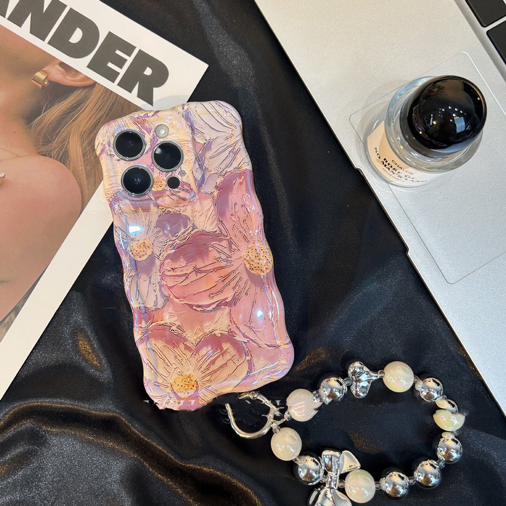 Retro Oil Painting Phone Case Blu-ray Flowers Shockproof Case For Iphone 13 12 13pro 14pro 13 Pro Max Silicone Phone Cover - Thumbnail 8