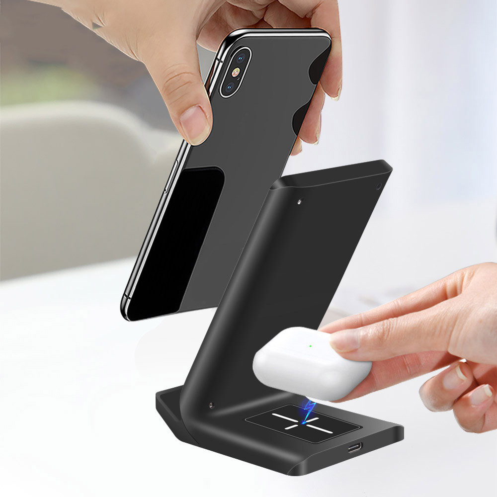 Wireless smart vertical mobile phone charger fast charge suitable for mobile phones - Thumbnail 5