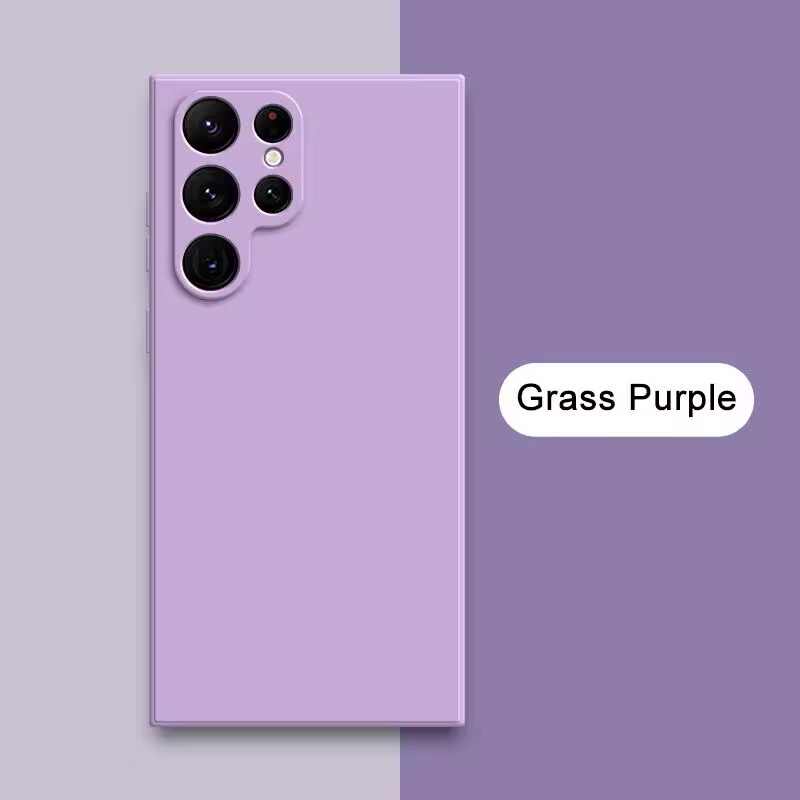 Square Liquid Silicone Case For Samsung Galaxy S24 S23 S22 Ultra S21 S20 FE Plus A52 S25 Camera Protection Soft Candy Case Cover - Thumbnail 5