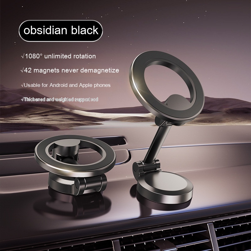 Magnetic Car Phone Mount All-Metal Foldable Phone Holder For Car Strongest Magnet Dashboard Phone Mount For Phone - Thumbnail 13
