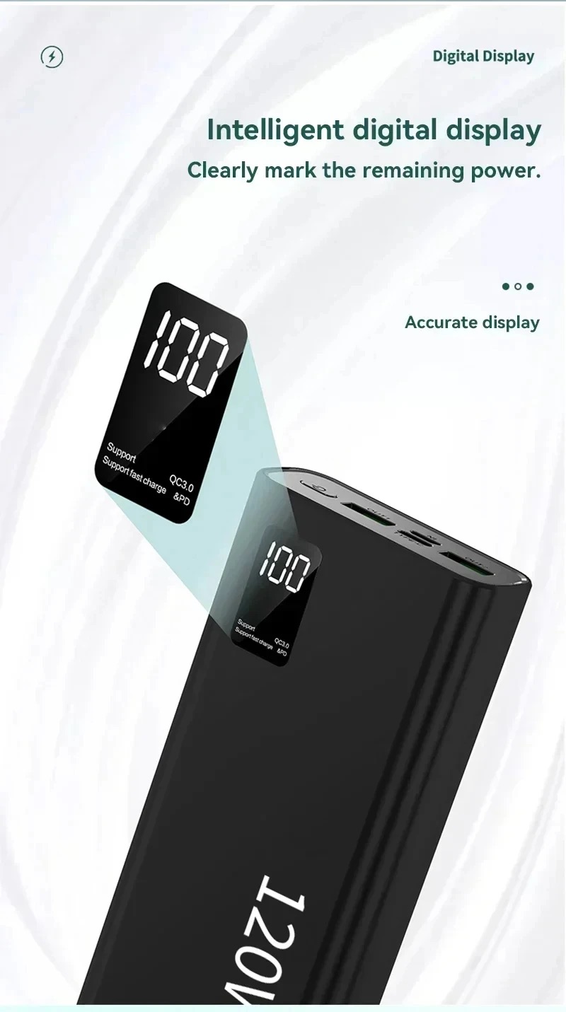 Xiaomi 500000mAh Power Bank High Capacity PowerBank 120W Fast Charging Portable External Battery Charger For iPhone Samsung - Thumbnail 3