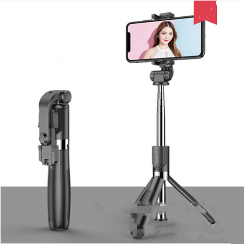 Compatible with Apple, Tripod Selfie Stick Mobile Universal Live Triangle Bracket One Bluetooth Selfie Artifact - Thumbnail 9