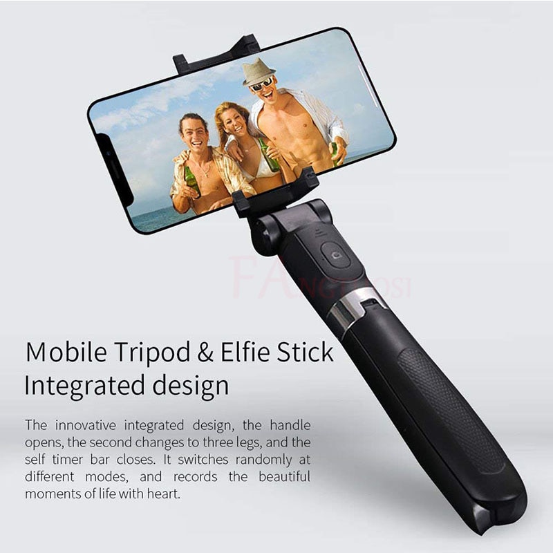 Compatible with Apple, Tripod Selfie Stick Mobile Universal Live Triangle Bracket One Bluetooth Selfie Artifact - Thumbnail 6