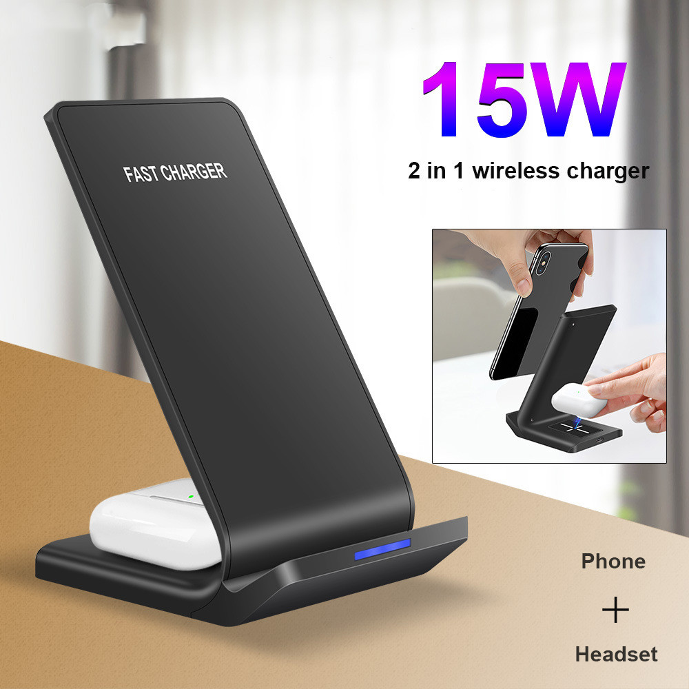 Wireless smart vertical mobile phone charger fast charge suitable for mobile phones - Thumbnail 7