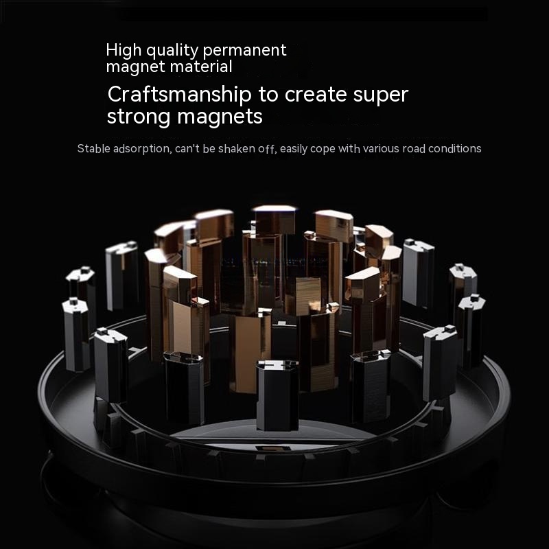 Magnetic Car Phone Mount All-Metal Foldable Phone Holder For Car Strongest Magnet Dashboard Phone Mount For Phone - Thumbnail 4