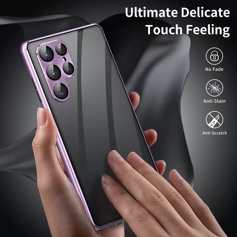 Applicable To S24Ultra Peep-proof Magnetic Mirror Universal Magnetic King Phone Case - Thumbnail 2