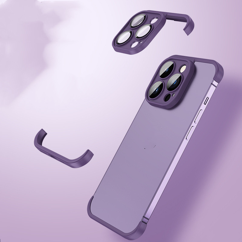 Mobile Phone Case With Glass Lens Film TPU Without Frame - Thumbnail 2