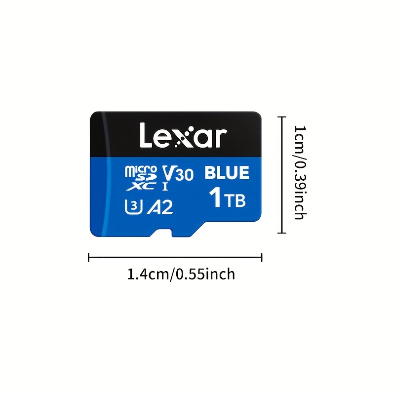 Lexar BLUE New Original Micro SD Card A2 4K V30 U3 1TB Read 160MB/s TF Card for Drone Sport/Camcorder/cell Phone