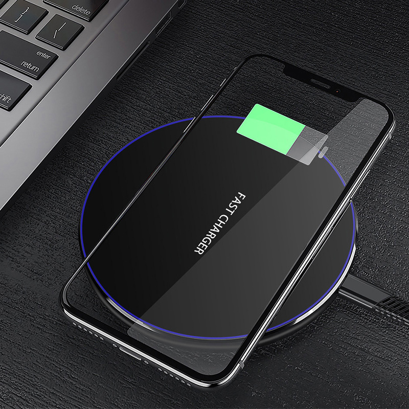 15W Fast Wireless Charger Disc Wireless Charging Base - Thumbnail 3