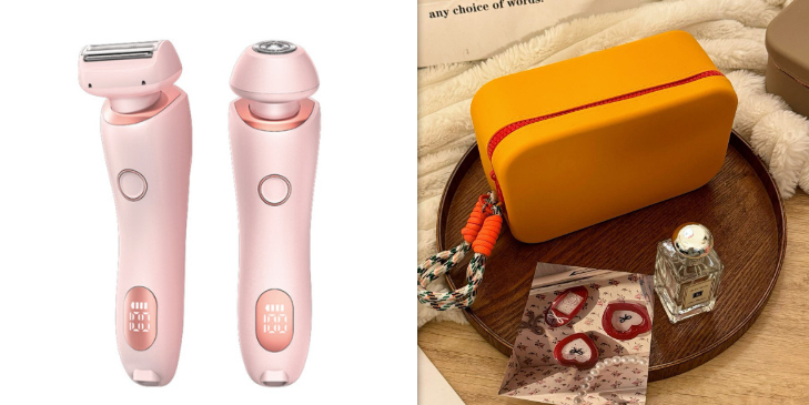 2 In 1 Hair Removal Epilator USB Rechargeable Trimmer Women Body Razor Face Leg Armpit Bikini Hand Pubic Shaver Hair Remover - Thumbnail 12