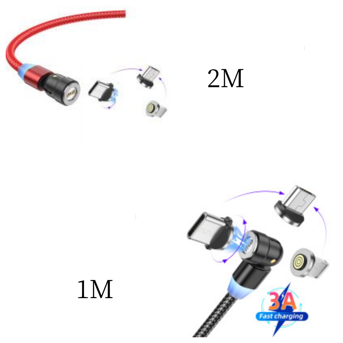Mobile Phone Charging Three-in-one Magnetic Data Cable - Thumbnail 15
