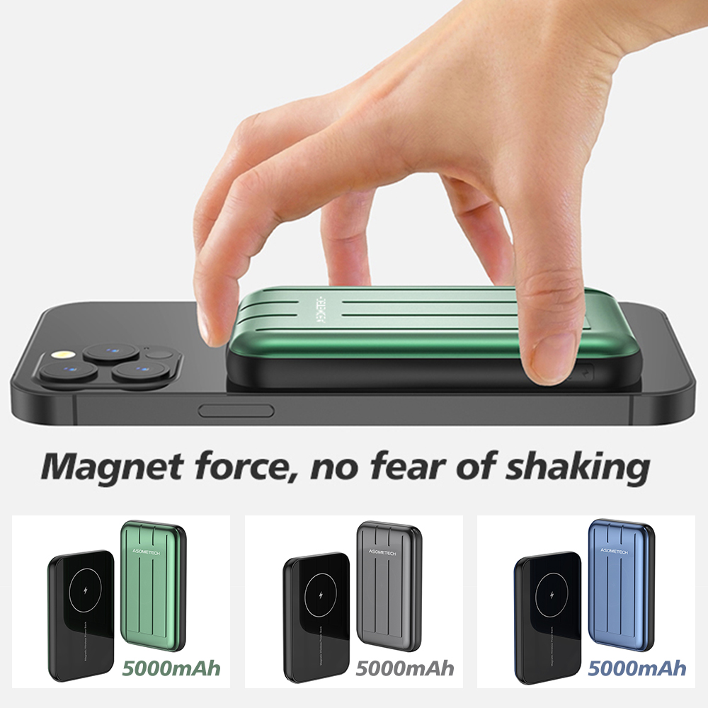 Wireless Charger Magnetic Power Bank 5000mAh Powerbank - Thumbnail 4