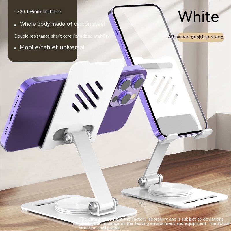 360 Degrees Rotate Metal Desk Mobile Phone Holder Stand For Phone Pad Adjustable Desktop Tablet Holderl Table Cell Phone Stand - Thumbnail 7