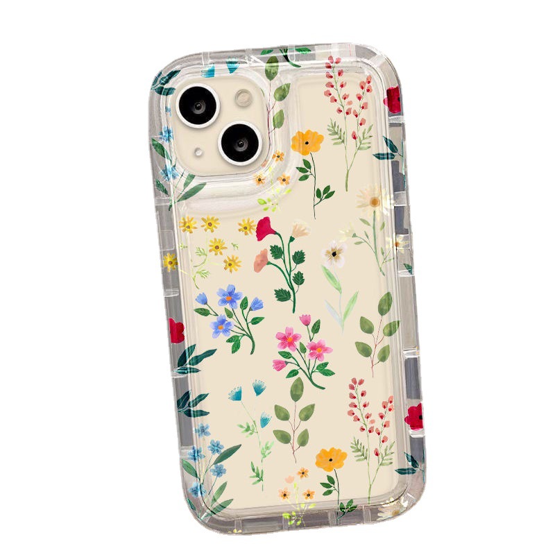 Floral Transparent All-inclusive Space Phone Case - Thumbnail 10