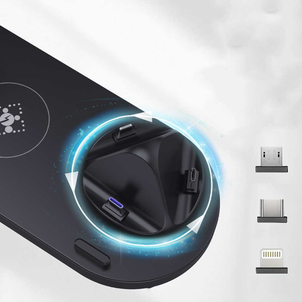 Plastic 3 In 1 Wireless Charger Stand Fast - Thumbnail 5