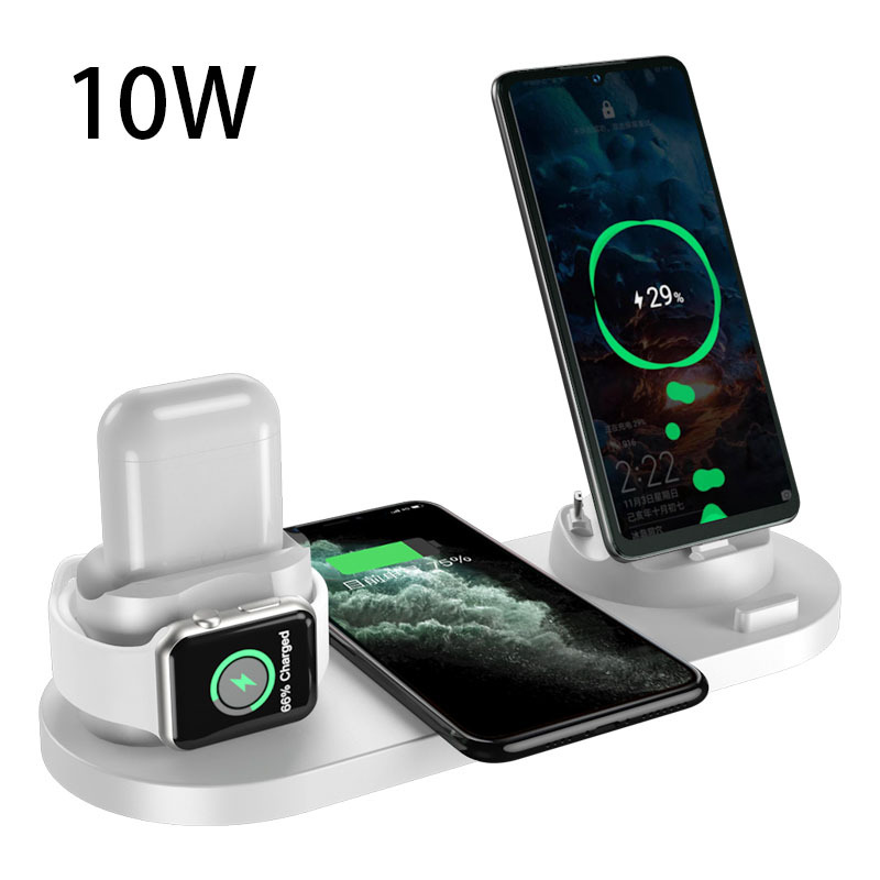 Wireless Charger For IPhone Fast Charger For Phone Fast Charging Pad For Phone Watch 6 In 1 Charging Dock Station - Thumbnail 6