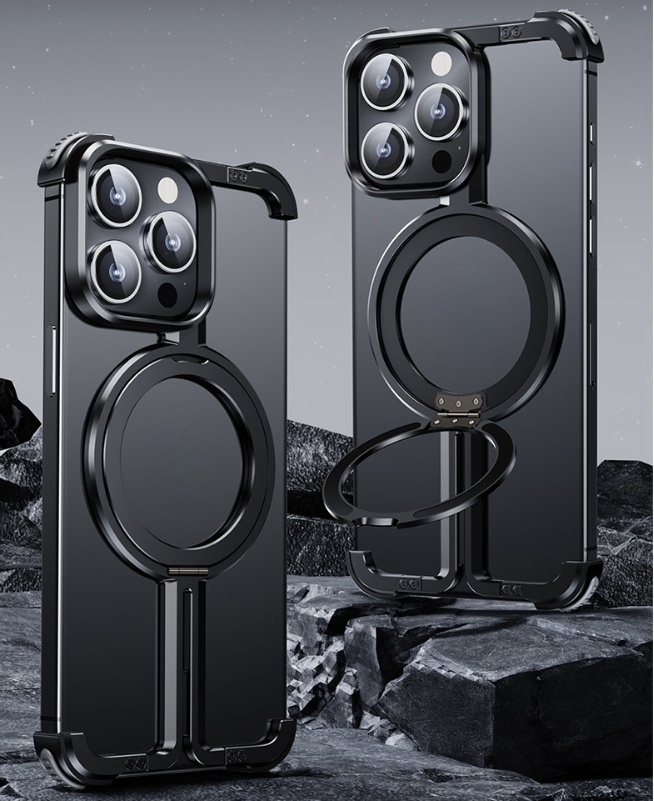 Metal Airbag Anti-fall Shell Phone Case Protective Shock Absorption Aerospace Grade Aluminum Holder Cover - Thumbnail 17