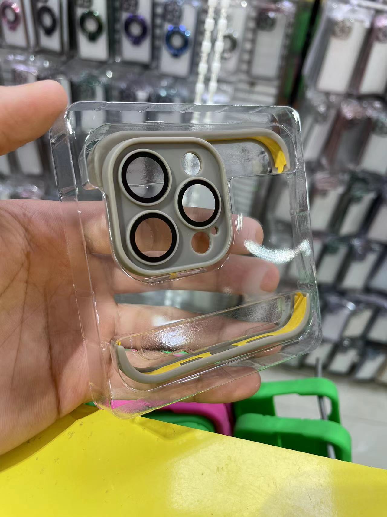 Mobile Phone Case With Glass Lens Film TPU Without Frame - Thumbnail 7