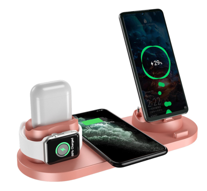 Wireless Charger For IPhone Fast Charger For Phone Fast Charging Pad For Phone Watch 6 In 1 Charging Dock Station - Thumbnail 10