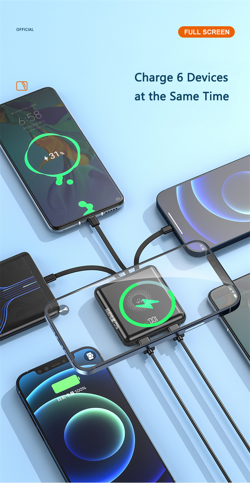 20000mAh Fast Charging Power Bank Mini Portable - Thumbnail 10