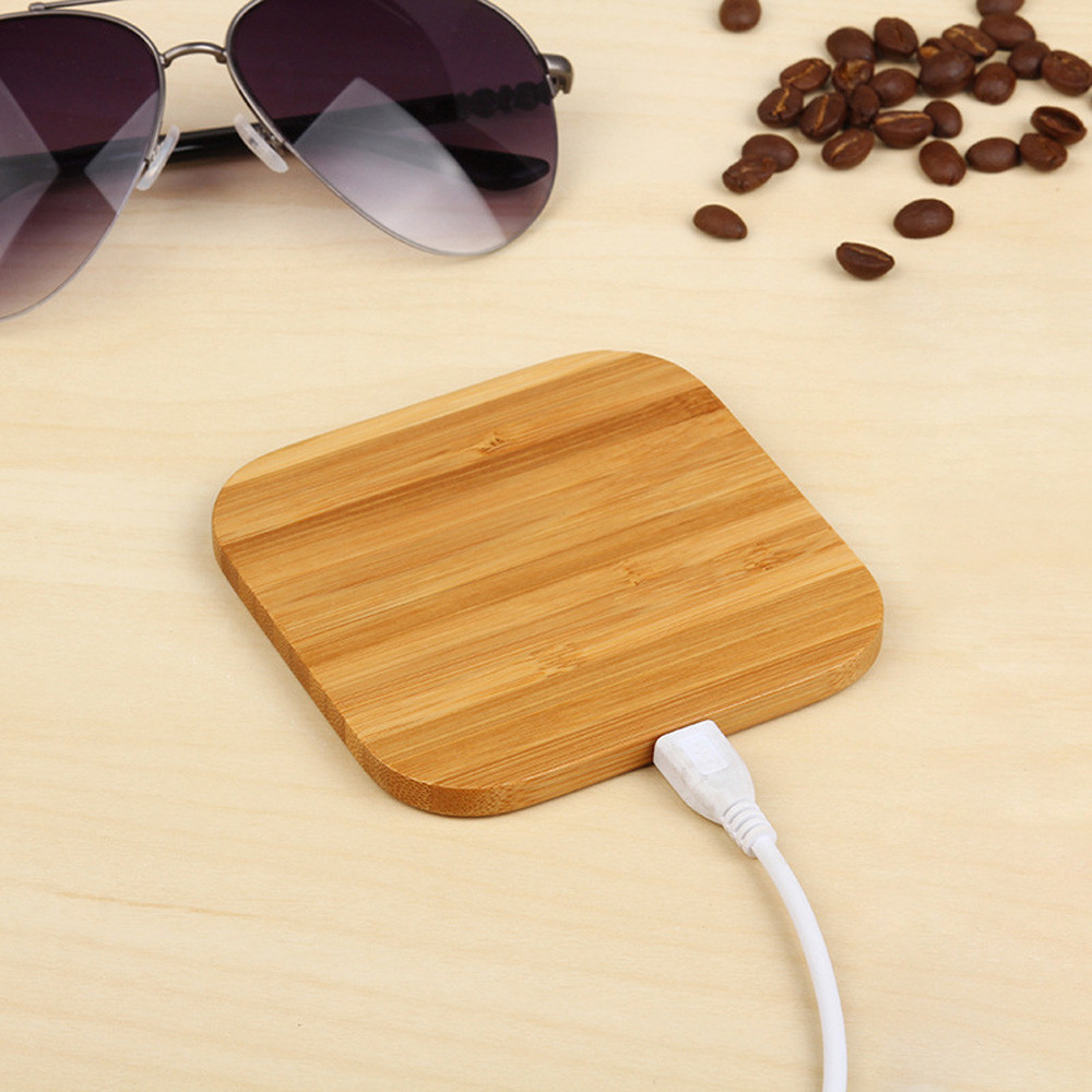 Wooden Bamboo 5W Wireless Charger - Thumbnail 5