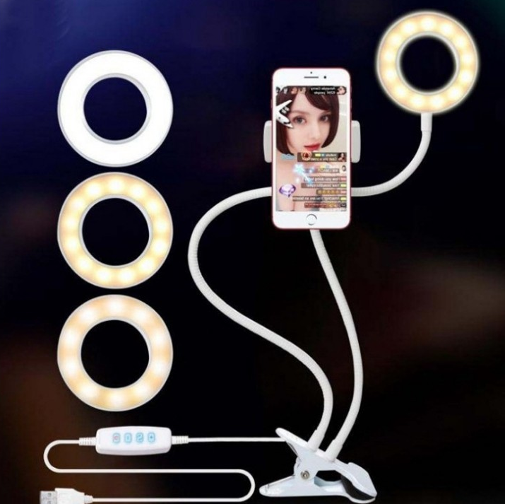 LED Selfie Ring Light for Live Adjustable Makeup Light-8cm Stan - Thumbnail 6