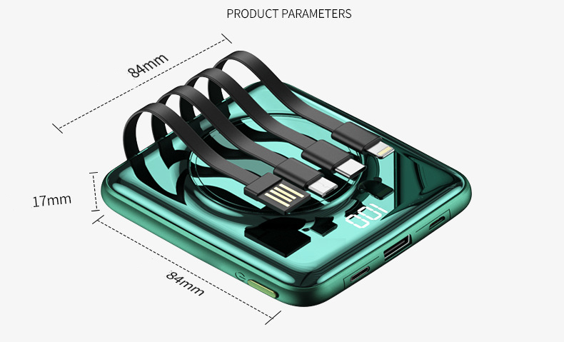 20000mAh Fast Charging Power Bank Mini Portable - Thumbnail 4