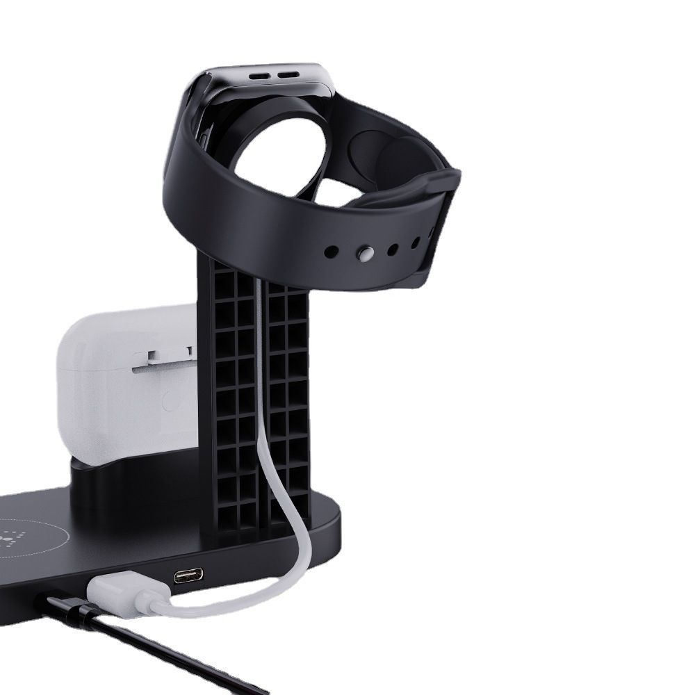 Plastic 3 In 1 Wireless Charger Stand Fast - Thumbnail 2