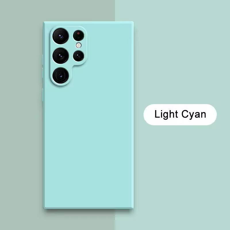 Square Liquid Silicone Case For Samsung Galaxy S24 S23 S22 Ultra S21 S20 FE Plus A52 S25 Camera Protection Soft Candy Case Cover - Thumbnail 12