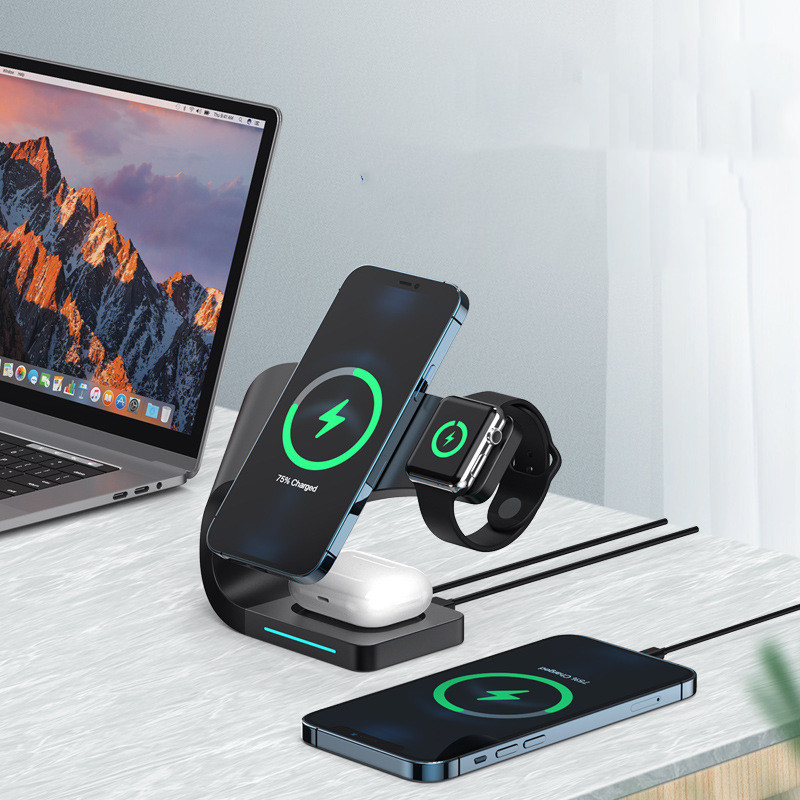Multi-function Charging Stand Magnetic Wireless Charging 15W Fast Charging - Thumbnail 6