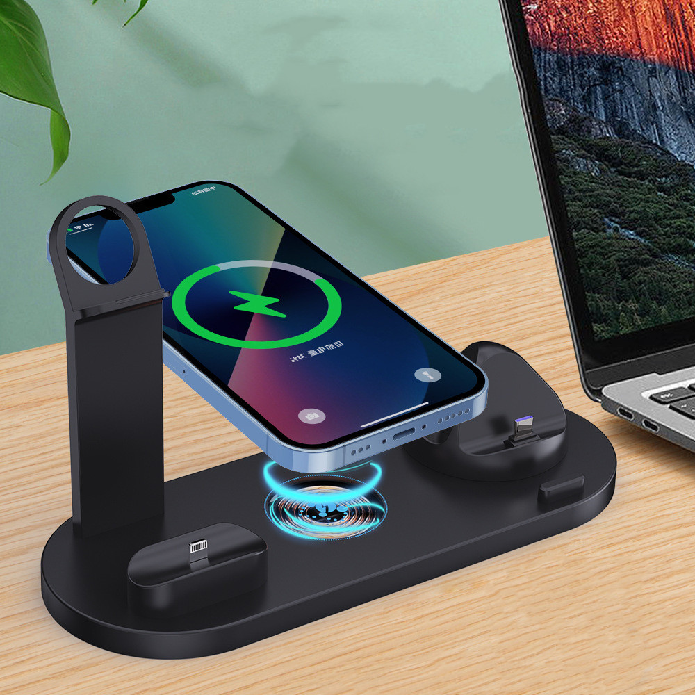 Plastic 3 In 1 Wireless Charger Stand Fast - Thumbnail 6