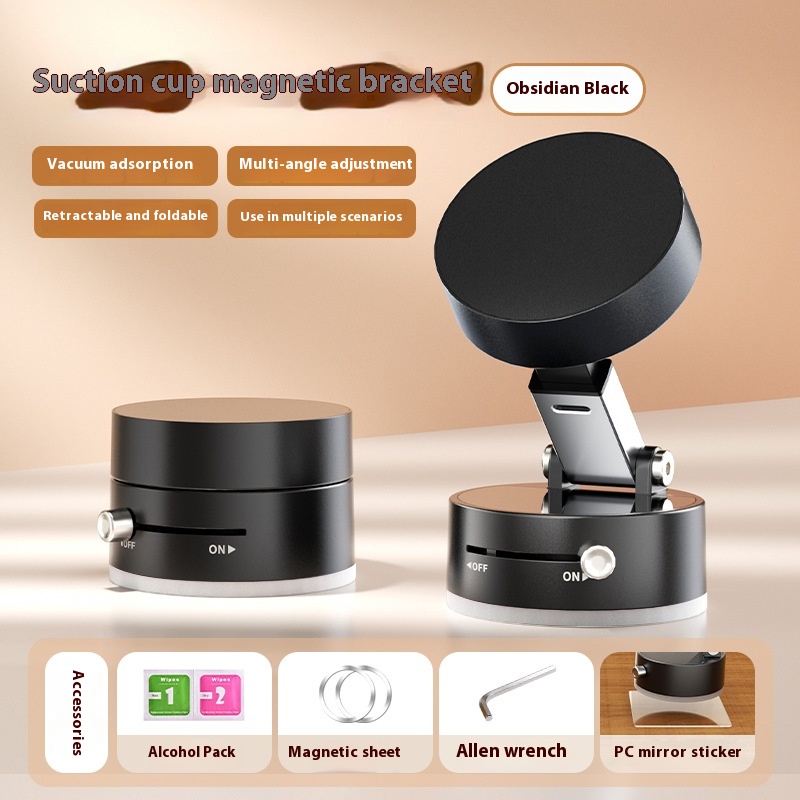 Foldable Magnetic Vacuum Car Phone Holder Foldable Suction Cup With Suction Cup Hands-Free Navigation For Smart Phone - Thumbnail 9