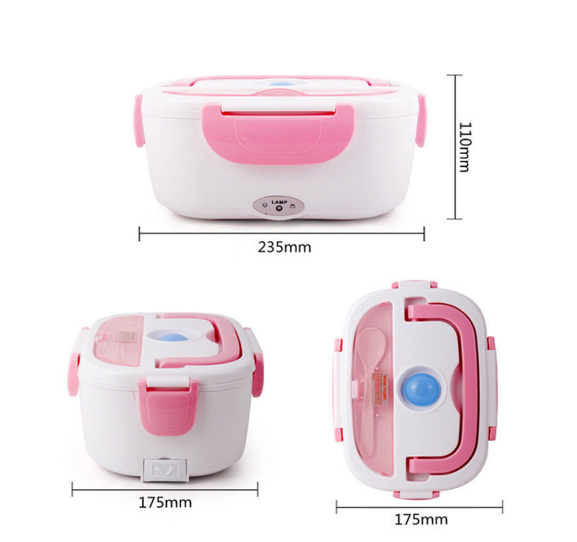 Insulated Lunch Box Large Capacity Heated Electric Lunch Box Stainless Steel Car Bento Box - Thumbnail 9