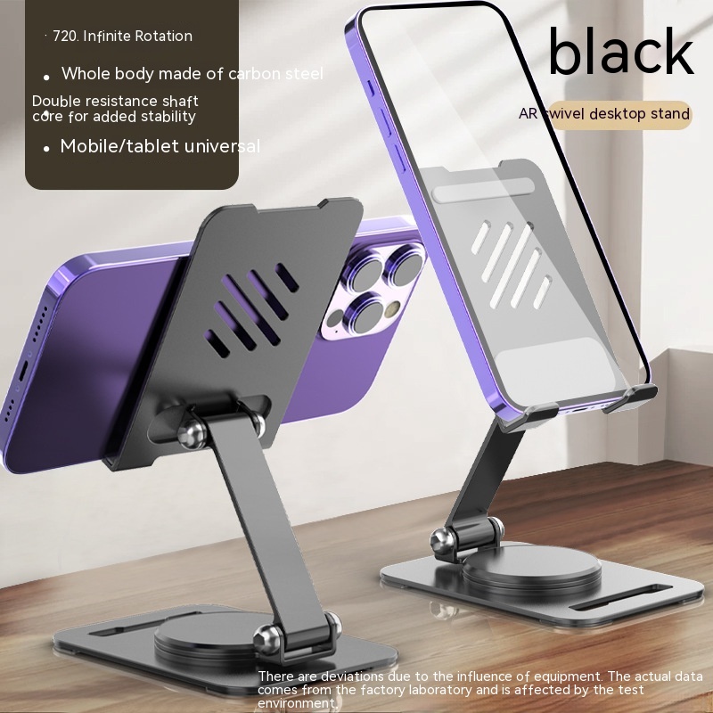 360 Degrees Rotate Metal Desk Mobile Phone Holder Stand For Phone Pad Adjustable Desktop Tablet Holderl Table Cell Phone Stand - Thumbnail 6