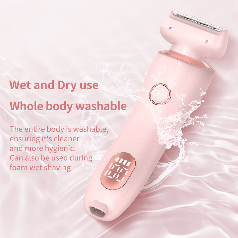 2 In 1 Hair Removal Epilator USB Rechargeable Trimmer Women Body Razor Face Leg Armpit Bikini Hand Pubic Shaver Hair Remover - Thumbnail 4