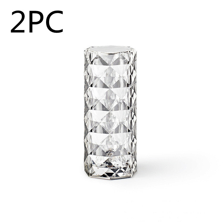 Nordic Crystal Lamp USB Table Lamps Bedroom Touch Dimming Atmosphere Diamond Night Light Rose Projector Lamp Decor - Thumbnail 13