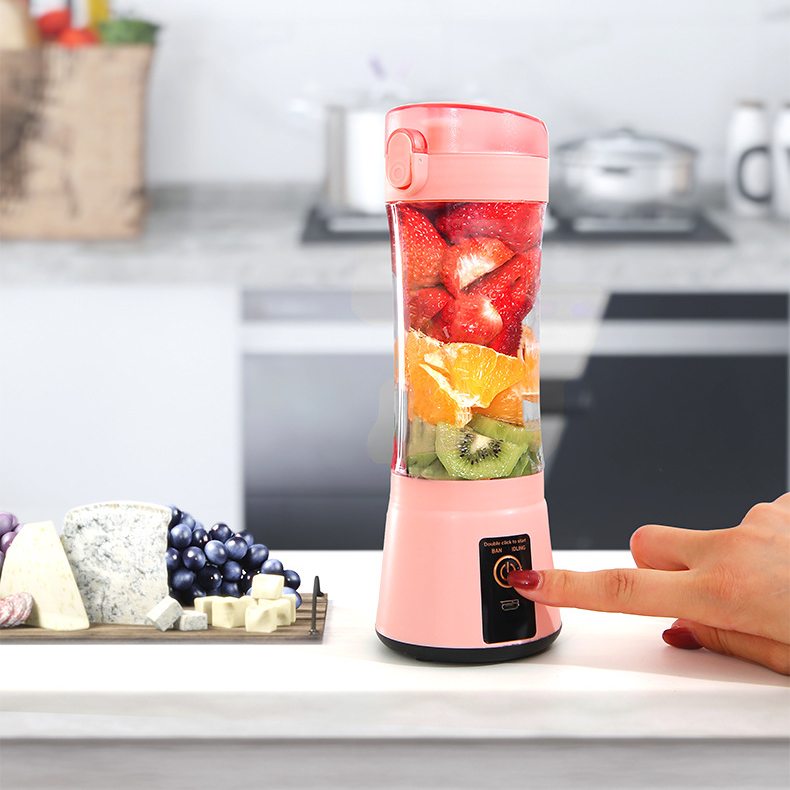Portable Electric Fruit Juicer Wireless USB Rechargeable Mini Mixer Multifunction Summer Smoothie Blender Machine Kitchen Supplies - Thumbnail 4