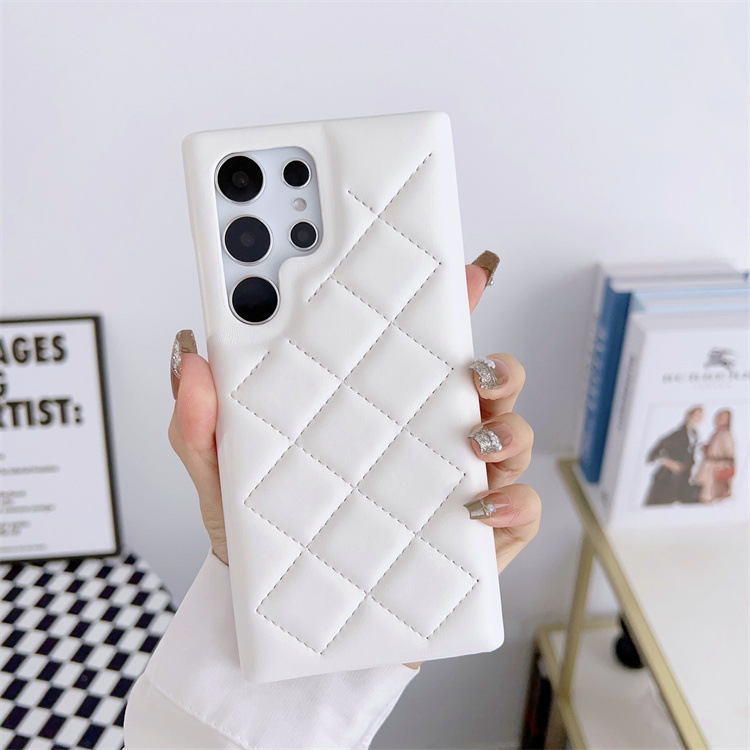 Diamond Plaid Phone Case Leather Phone Protective Case - Thumbnail 7