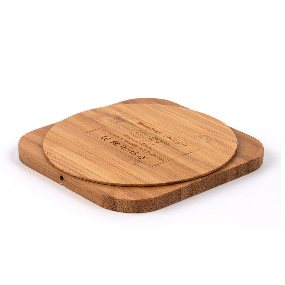 Wooden Bamboo 5W Wireless Charger - Thumbnail 4
