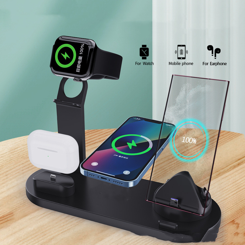 Plastic 3 In 1 Wireless Charger Stand Fast - Thumbnail 7