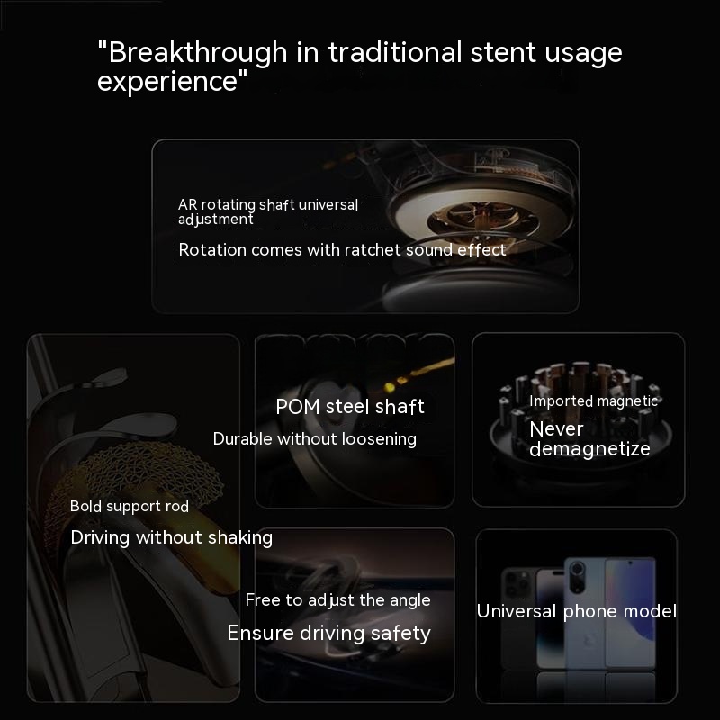 Magnetic Car Phone Mount All-Metal Foldable Phone Holder For Car Strongest Magnet Dashboard Phone Mount For Phone - Thumbnail 3