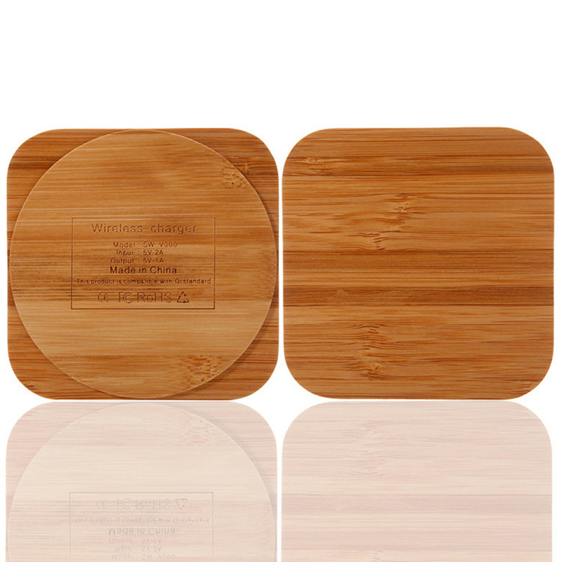 Wooden Bamboo 5W Wireless Charger - Thumbnail 3
