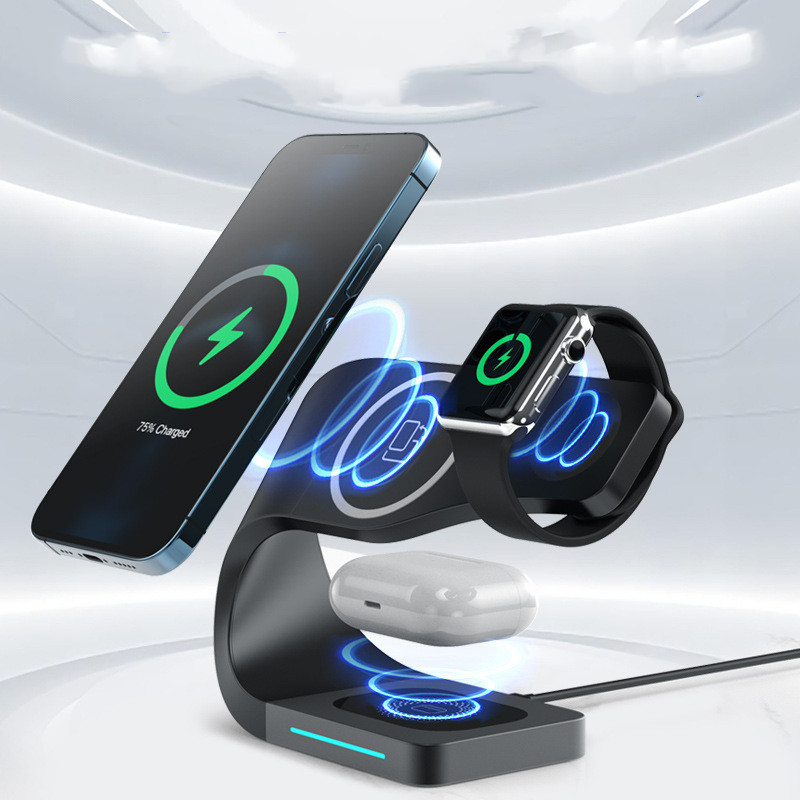 Multi-function Charging Stand Magnetic Wireless Charging 15W Fast Charging - Thumbnail 5