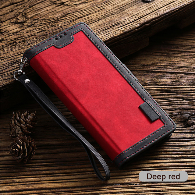 Leather Case For Samsung Galaxy S20FE A52 A72 A51 A71 A02S A42 A32 A01 A12 A21 A31 A41 A50 A70 A20 E A10 S A40 Flip Wallet Cover - Thumbnail 4