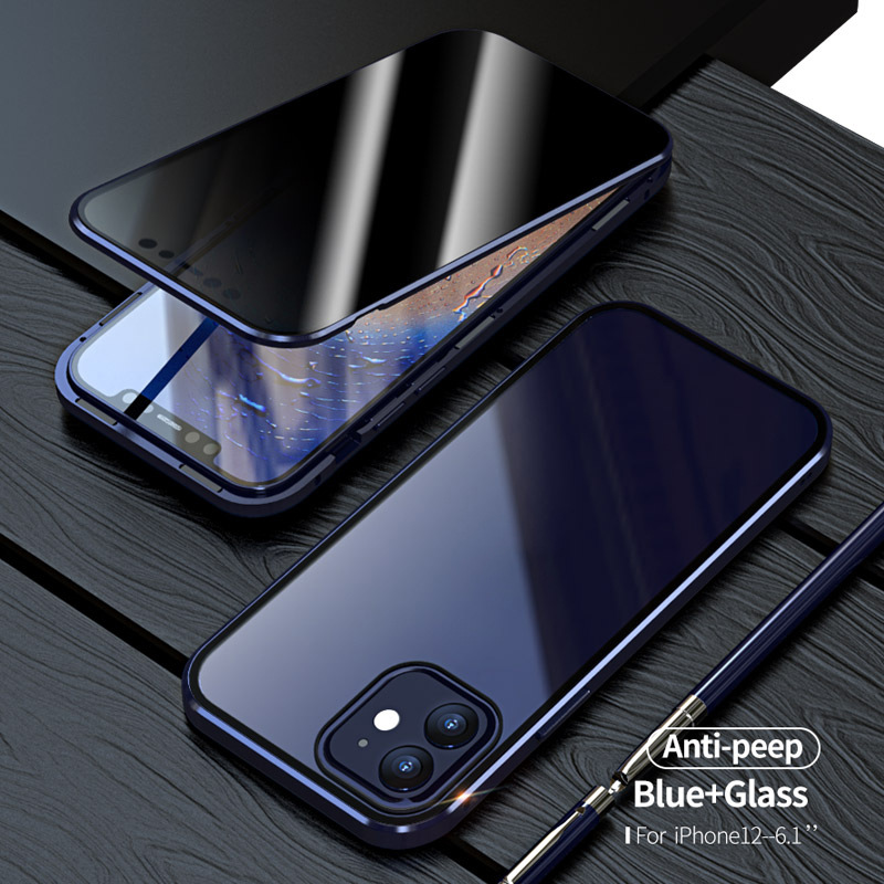 Magnetic Privacy Glass Case Anti-Spy 360 Protective - Thumbnail 2