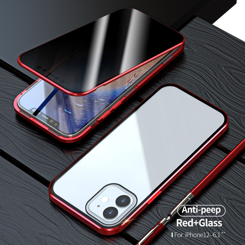 Magnetic Privacy Glass Case Anti-Spy 360 Protective - Thumbnail 4