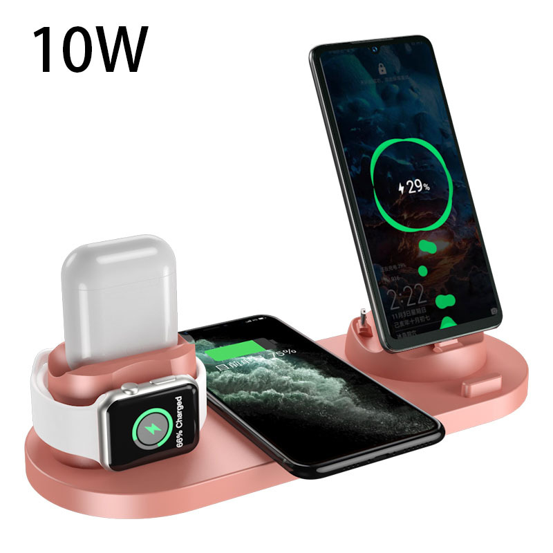 Wireless Charger For IPhone Fast Charger For Phone Fast Charging Pad For Phone Watch 6 In 1 Charging Dock Station - Thumbnail 5