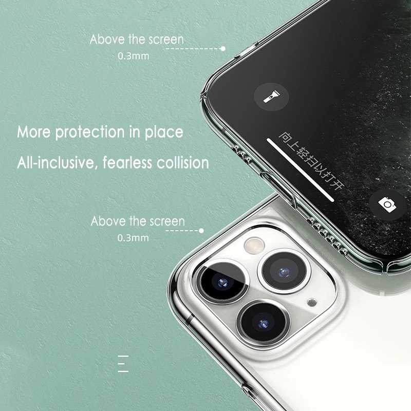 Ultra Thin Transparent Case For Apple iPhone 11 12 13 14 Pro Xr XS Max X 8 7 6 6s Plus SE 2020 Silicone Soft Case Case - Thumbnail 2