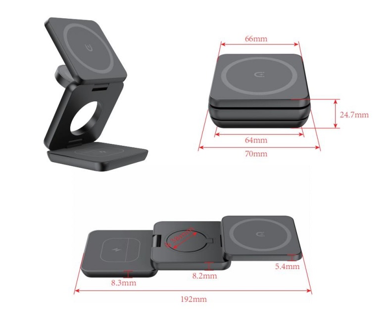Magnetic Suction Wireless Charging And Folding Phone Holder - Thumbnail 4