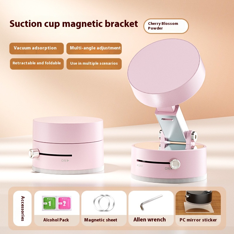 Foldable Magnetic Vacuum Car Phone Holder Foldable Suction Cup With Suction Cup Hands-Free Navigation For Smart Phone - Thumbnail 10